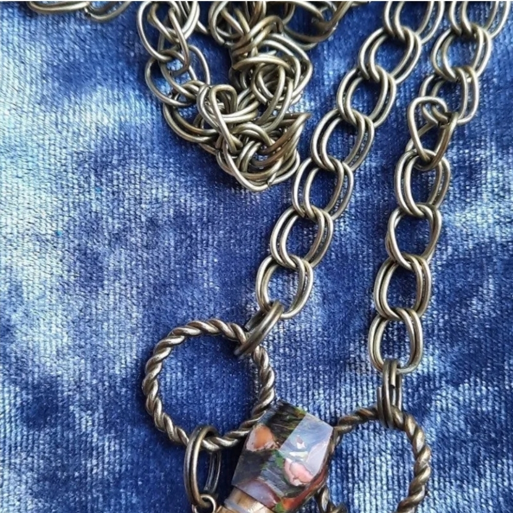 Bronze Orange Sea Sediment Vial Necklace - Picture 14 of 15